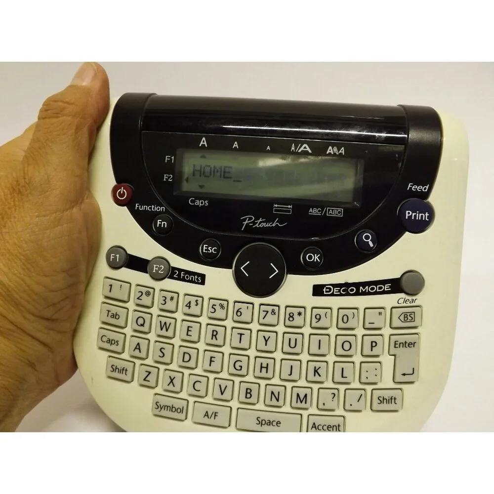 Brother P-Touch PT-1290 Label Maker With Deco Mode & 12mm Tape Battery Operated